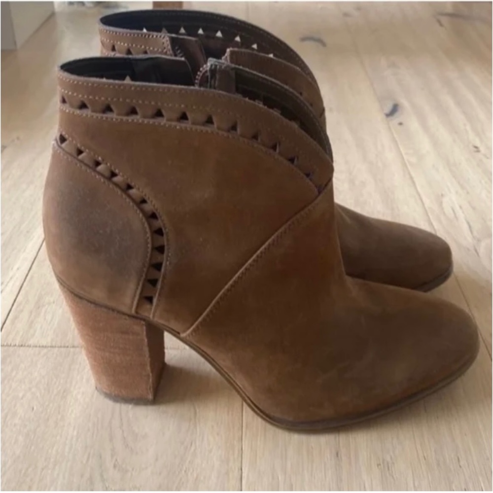 Vince Camuto Brown Suede Ankle Booties